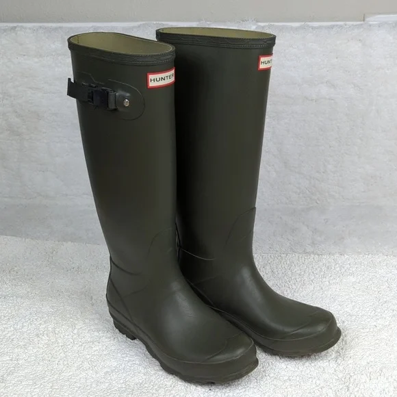 Free People X Hunter Classic Tall Boots Womens 8 Hunter Green Shoes Boots - Picture 8 of 17